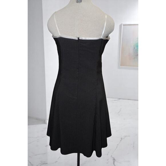 BCX Black & White Contrast Trim Mini Dress - Size 13 - Made in USA - Picture 8 of 9